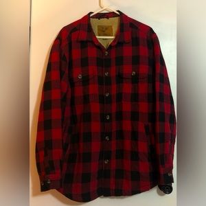 Outdoor Life Men’s Fleece-lined Red Plaid Jacket
